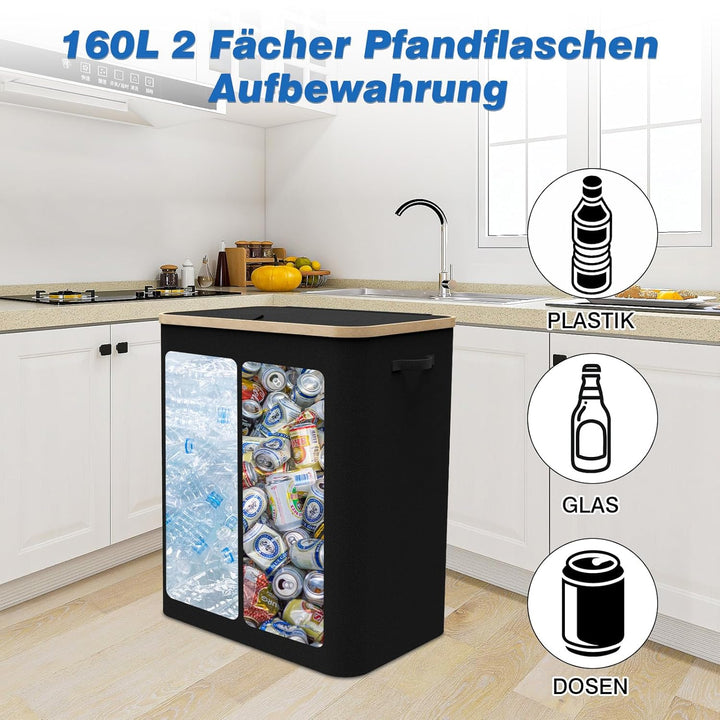 Pfandflaschen Sammelbehälter, Pfandflaschen Behälter, 160L Pfandflaschen Aufbewahrung, Flaschensamml