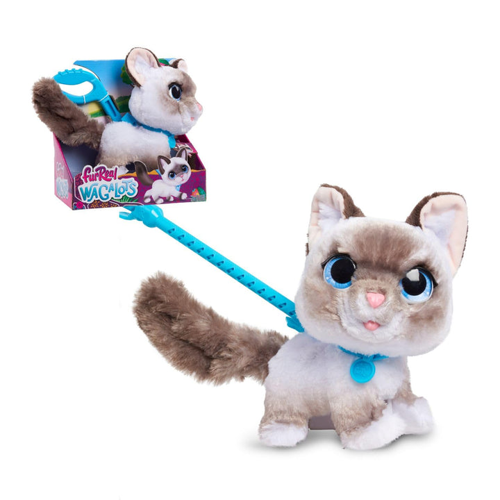 furReal Wag-A-Lots Kitty interaktives Spielzeug, 20 cm gross, hüpfendes Plüschkätzchen mit Soundeffe