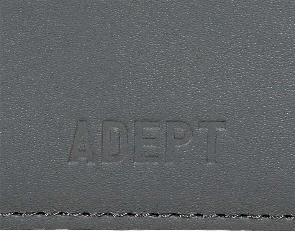 Adept Mark Horizontale Geldbörse mit Geldbörse Grau 11 x 8 x 1 cm Kunstleder, grau, Quertasche mit G