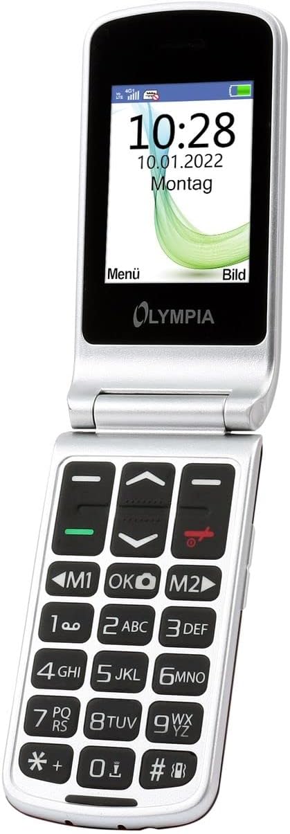Olympia Style Duo 4G Senioren Mobiltelefon grosse Tasten Klapphandy schwarz