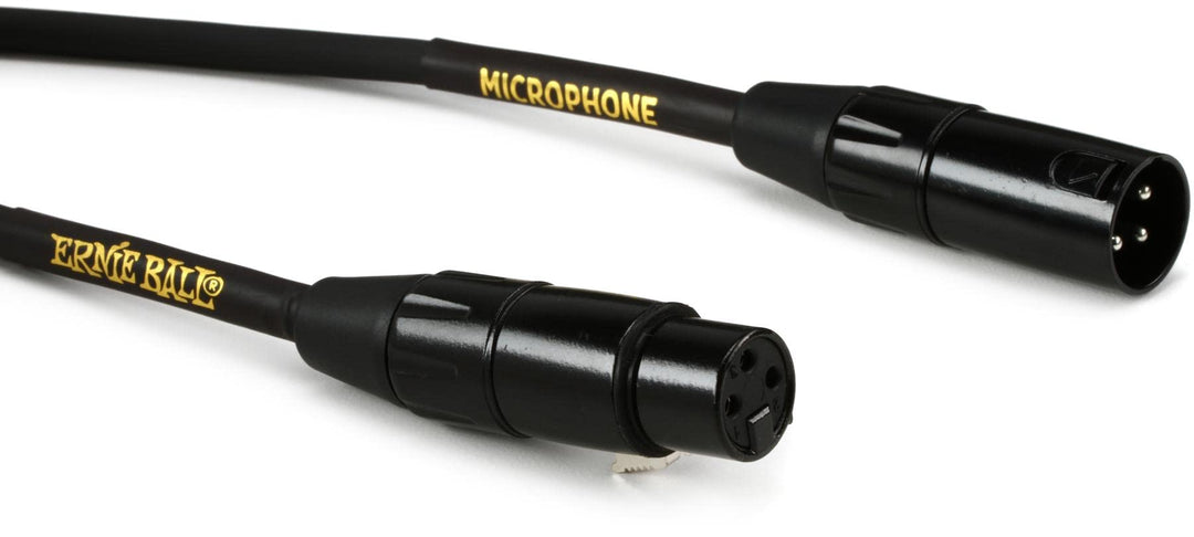 Ernie Ball XLR Mikrofonkabel, Stecker/Buchse, 7,62 m Black 7,6 m, Black 7,6 m