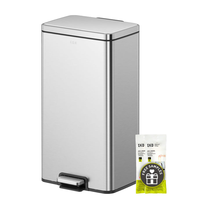 EKO Madison Mülleimer Küche 30L, Abfalleimer mit herausnehmbarem Inneneimer, Soft Closing Deckel, fi