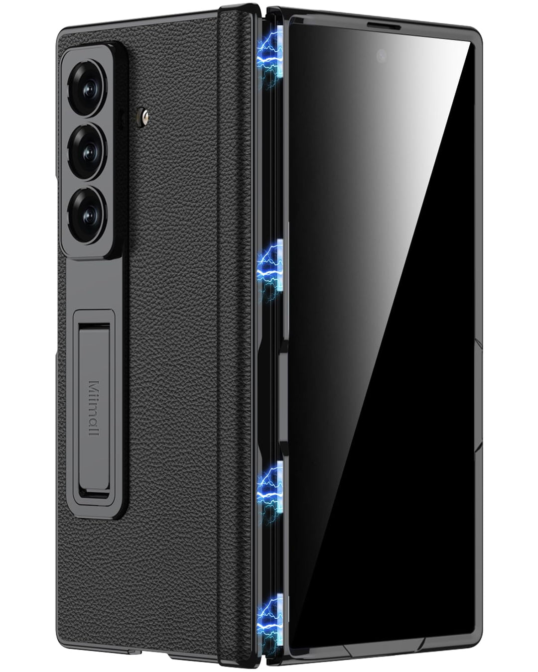 Miimall Privacy Case Kompatibel mit Samsung Galaxy Z Fold 7 Hülle Anti-SPY Displayschutz+Scharniersc