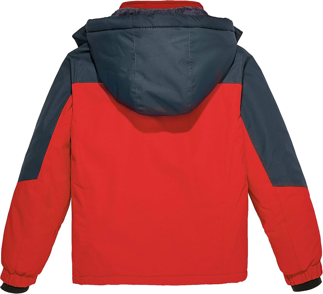 Wantdo Jungen Berg Ski Jacke Warmer Winter Fleece Mäntel Wasserdichter Atmungsaktive Jacke Outdoor K