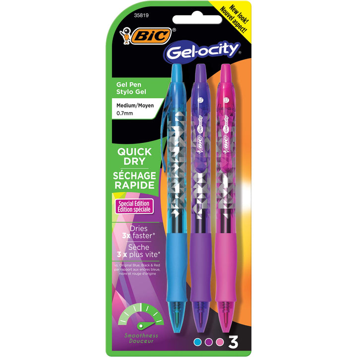 BIC Gel-ocity Gelschreiber, schnelltrocknend, Special Edition, mittlere Spitze (0,7 mm), verschieden