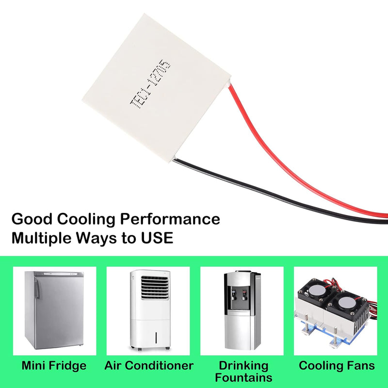 5Pcs TEC1-12705 Kühlkörper 12 V 50 W Thermoelektrischer Kühler 40 mm x 40 mm Kühlendes Peltierplatte