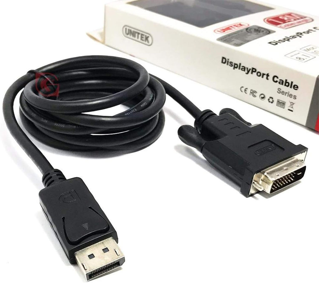 UNITEK DisplayPort auf DVI Kabel, Signalwandler, Konverter I 180cm I Auflösungen von bis zu 1920x120