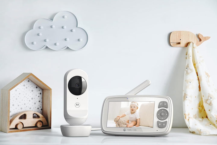 Motorola Baby Ease 34 - Babyphone mit Kamera – 4,3 Zoll Video Baby Monitor HD Display - Nachtsicht,