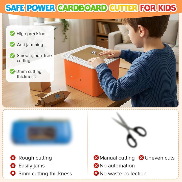 Kartonschneider für Kinder,45W elektrische Kappsäge mit klingenloser Technologie,präzises Schneiden