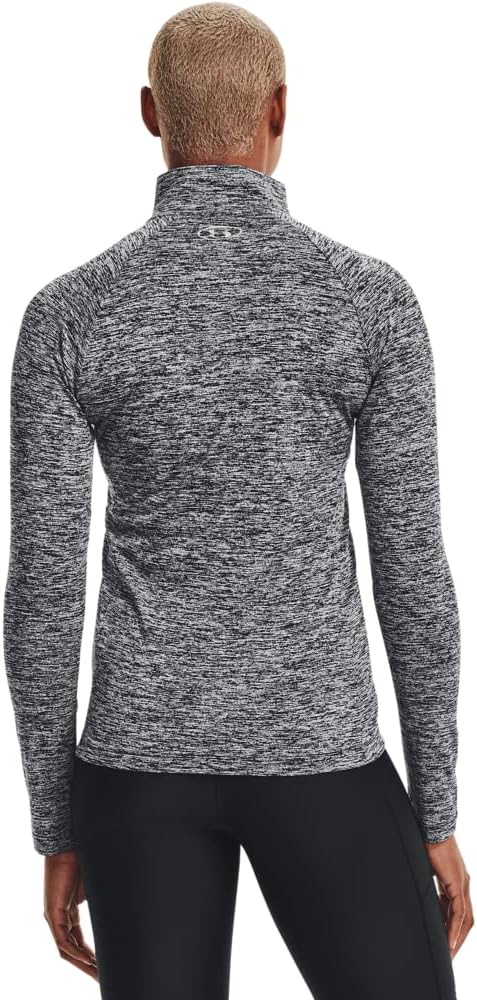 Under Armour Damen Tech Twist 1/2 Zip Langarm Pullover Sweatshirt S Schwarz, S Schwarz