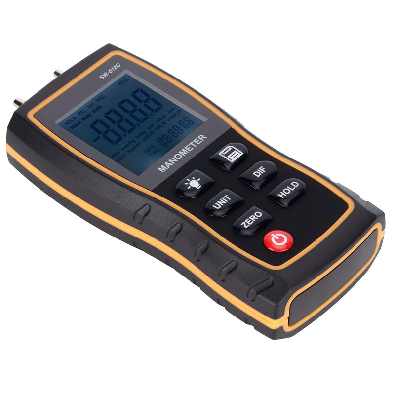 SNDWAY Digitales Differentialmanometer Handluftgas-Manometer ± 103,42 kPA Manometer