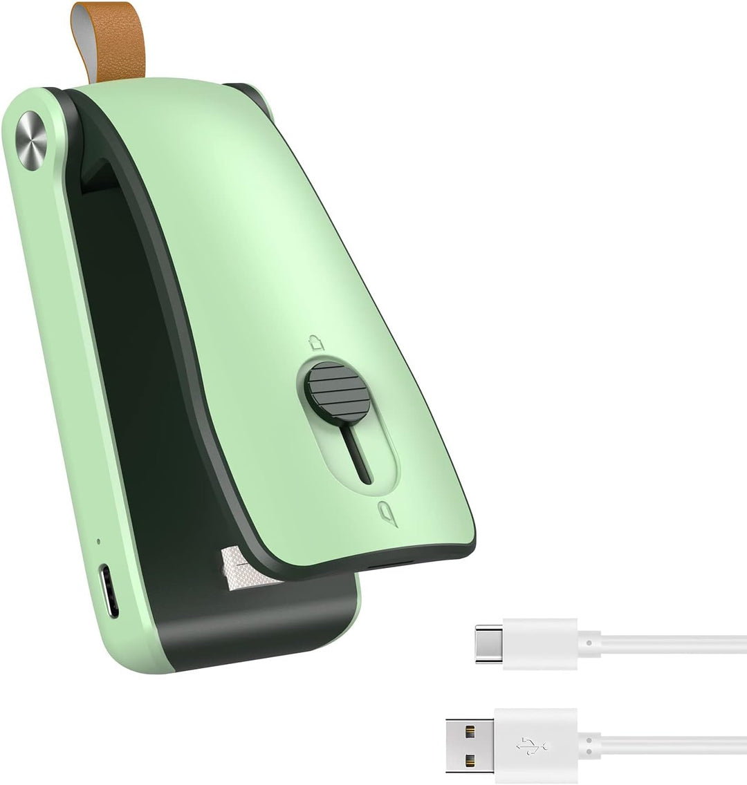 Ankilo Mini Folienschweissgerät, 2 in 1 Wiederafladbar Bag Sealer mit Cutter Versiegelungsmaschine,D