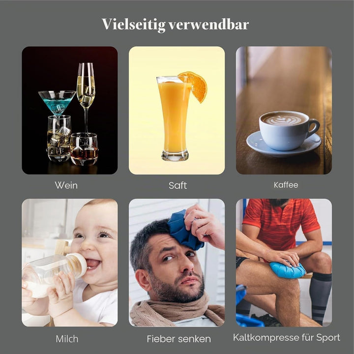 16 Stück Eiswürfel Aus Edelstahl Wiederverwendbare Whisky Steine Ice Cubes Set, Whiskysteine, Wein K