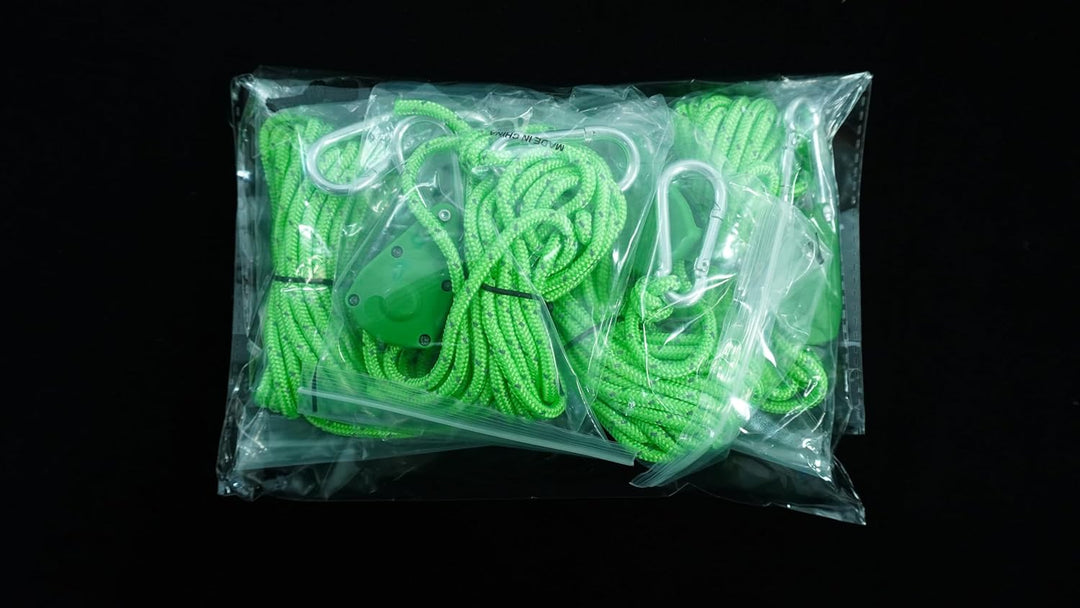 4 Stück 4mm Verstellbarer Seil Ratsche mit Seilspanner,4M Einstellbare Nylon Abspannseile Camping,Se