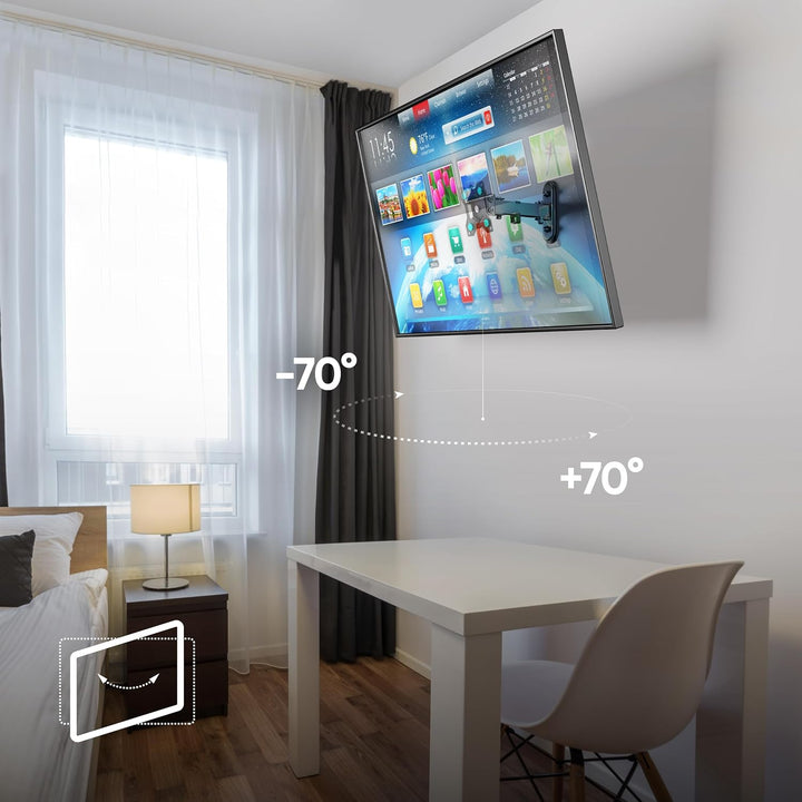 ONKRON Monitor Wandhalter schwenkbar & neigbar für 10-32 Zoll TV Wandhalterung, Flach&Curved Bildsch