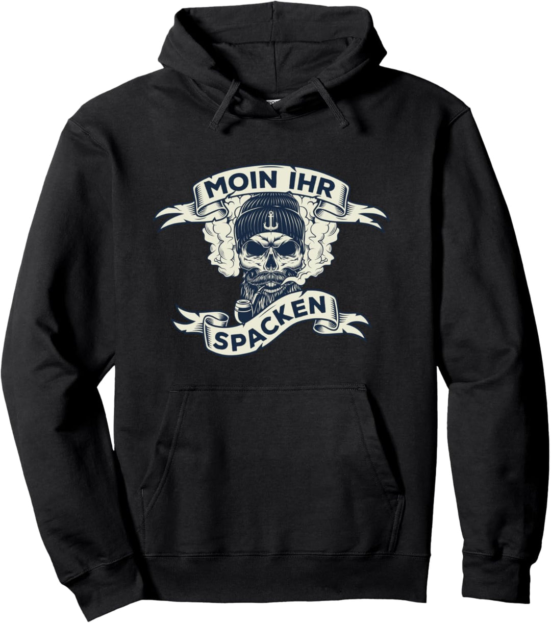 Moin ihr Spacken Norddeutschland Ostfriesisches Ostfriesland Pullover Hoodie