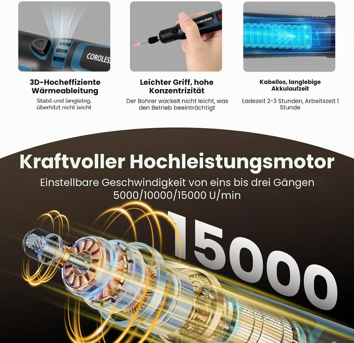 Multifunktionswerkzeug Akku Rotationswerkzeuge Multifunktionswerkzeuge Polierwerkzeug mit 96 Bits, G