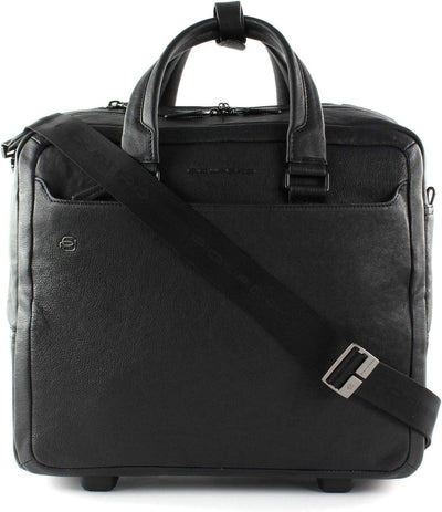 Piquadro Black Square 2-Rollen Businesstrolley 36 cm Laptopfach