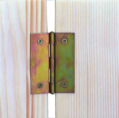 GAH-Alberts 345877 Scharnier | halbbreit | galvanisch gelb verzinkt | 41 x 33 mm | 50er Set, 41 x 33