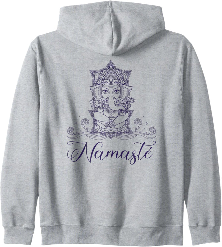 Yoga Ganesh mit Ornamente und Namasté Kapuzenjacke