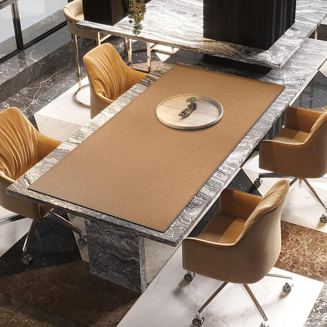 MAIDERN Schreibtischunterlage Kork & Leder, Doppelseitiges Schreibtischunterlage filz 160 x 80 cm, G