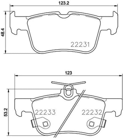 HELLA PAGID 8DB 355 023-301 Bremsbelagsatz - T2476 - Dicke/Stärke: 15.9mm - Bremssystem: Teves - mit