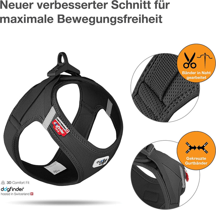 Vest Harness curli Clasp Air-Mesh Black S Schwarz S Einfarbig, Schwarz S Einfarbig