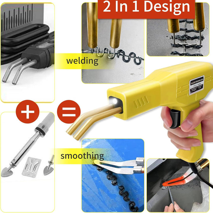150W Kunststoff Schweissgerät 2 in 1 Stossstangen Reparatur Set Kunststoff Schweissen mit 800PCS Hot