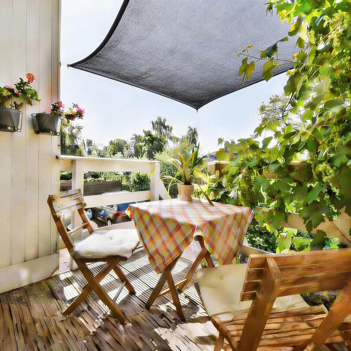 HAIKUS Sonnensegel, rechteckig, 2 x 5 m, HDPE, 5 x 2 m, atmungsaktiv, robust, 98% UV-Schutz, für Out