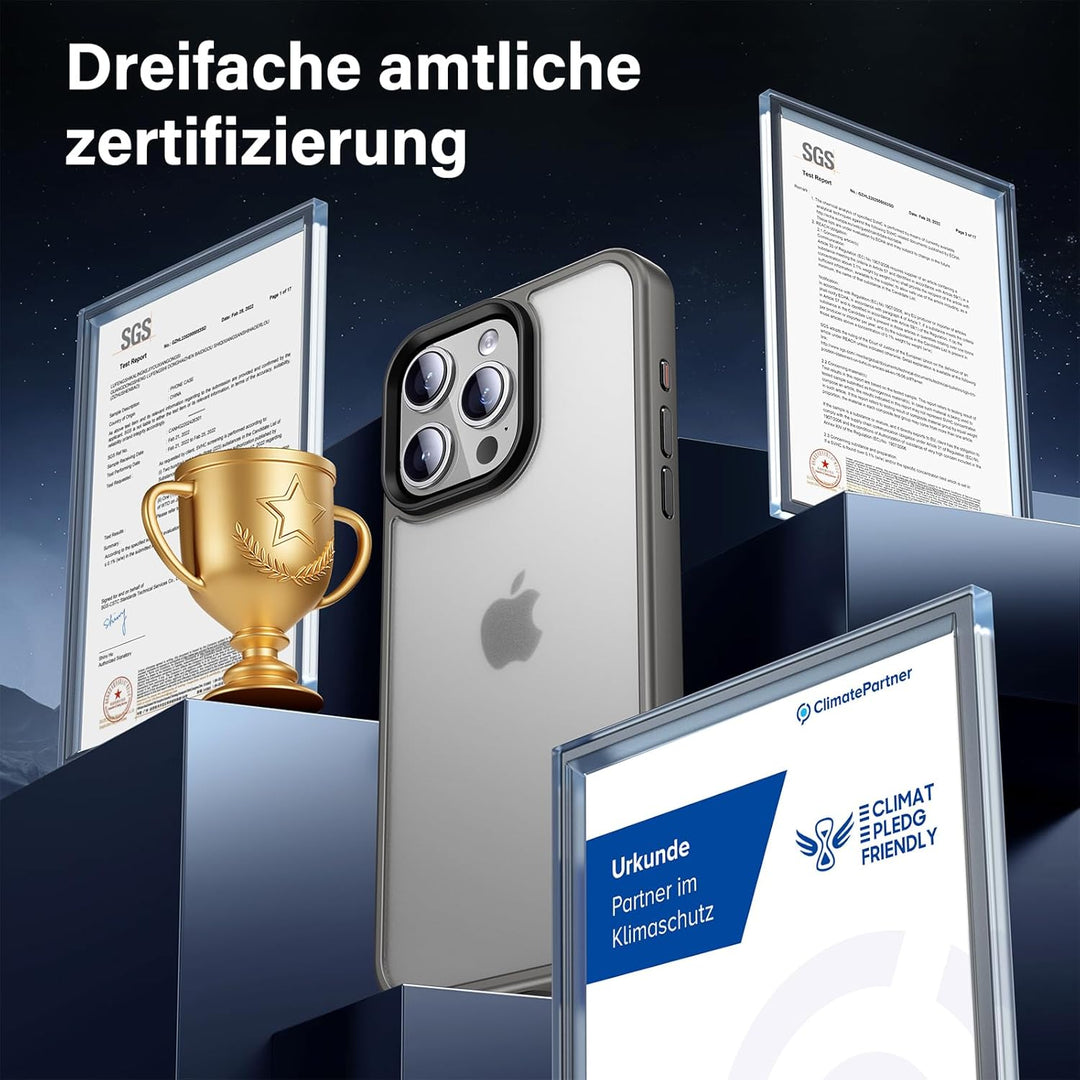 UniqueMe für iPhone 15 Pro Hülle, 5-in-1-Set Handyhülle für iPhone 15 Pro Case Rundumschutz Schutzhü