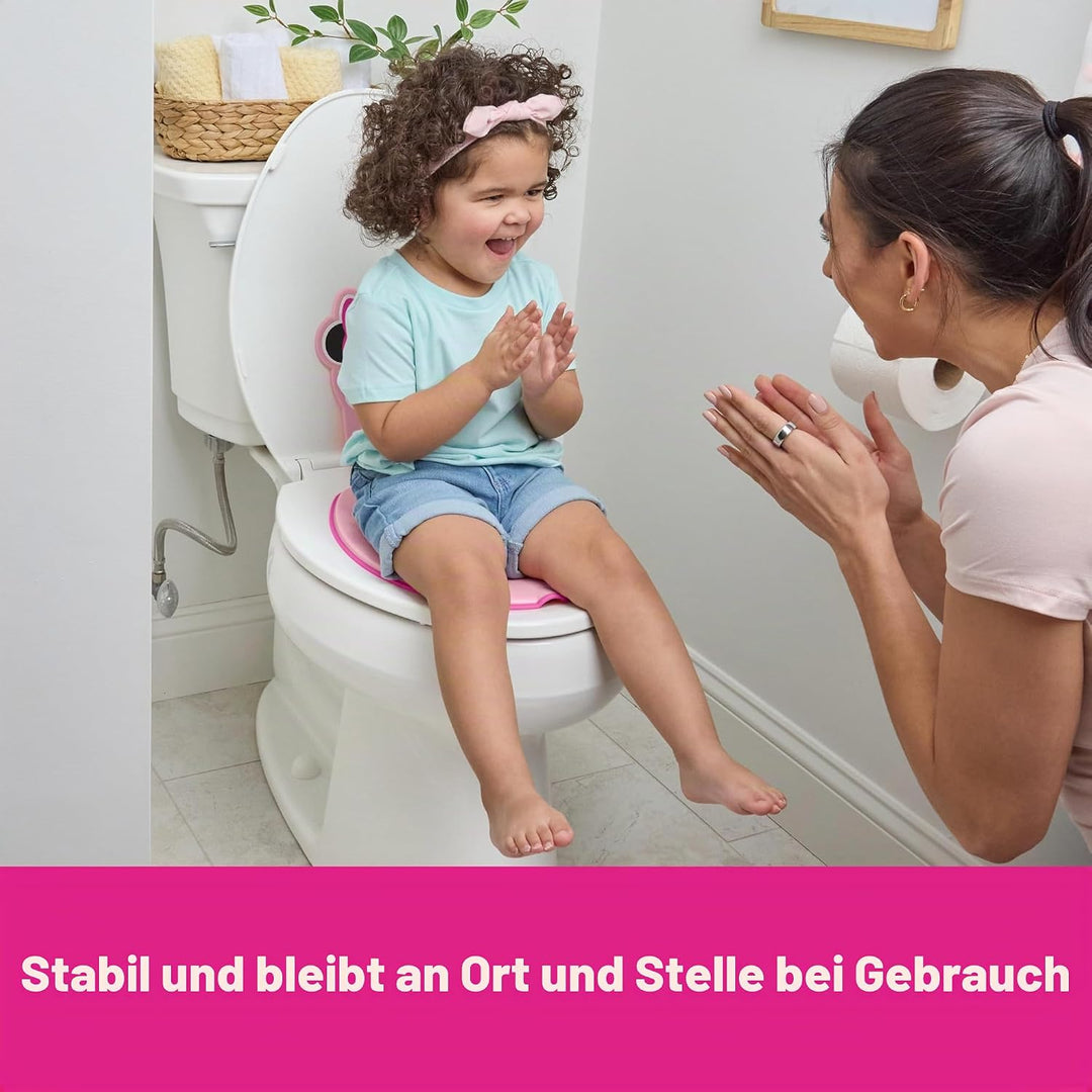 Bright Starts, Disney Baby Minnie Maus Flip & Sit Töpfchensitz, Sicherer Toilettenaufsatz mit Rutsch