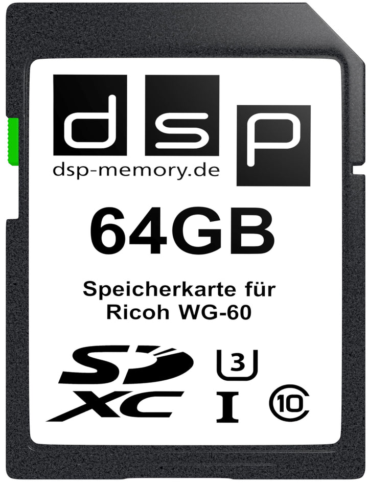 64GB Ultra Highspeed Speicherkarte für Ricoh WG-60 Digitalkamera