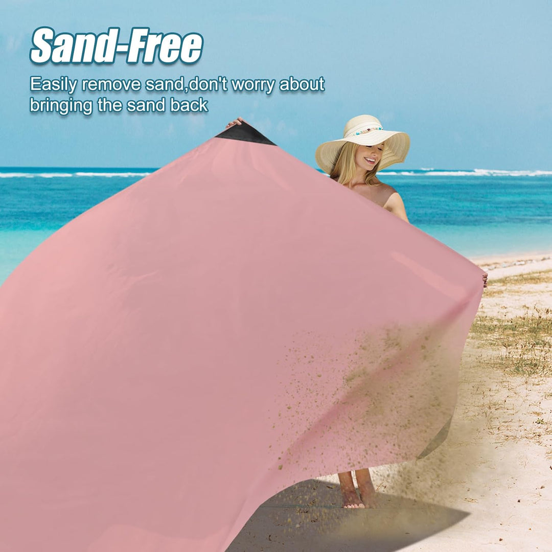 Odoland Picknickdecke 180 x 160 cm Ultraleicht Stranddecke Tragbare, Sandabweisende Camingmatte Komp