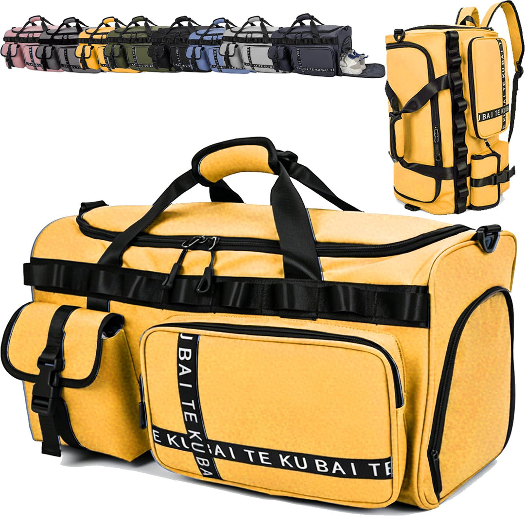 Reisetasche Damen Herren, 65L Wasserabweisende Sporttasche, Large Capacity Reise Tasche Gym Bag, mit