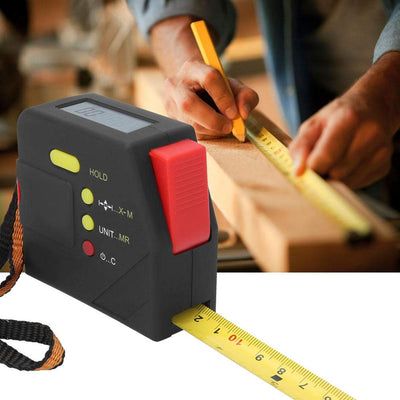 Digitales Massband, 5 m (16 ft), elektrisches Messband, tragbar, für die Holzbearbeitung mit LCD-Dis