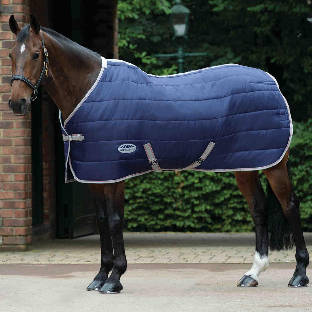 Weatherbeeta ComFiTec 210D Channel Quilt Medium-Lite Standard Stable Rug 4ft3 Navy/Silver/Red 4ft3 N