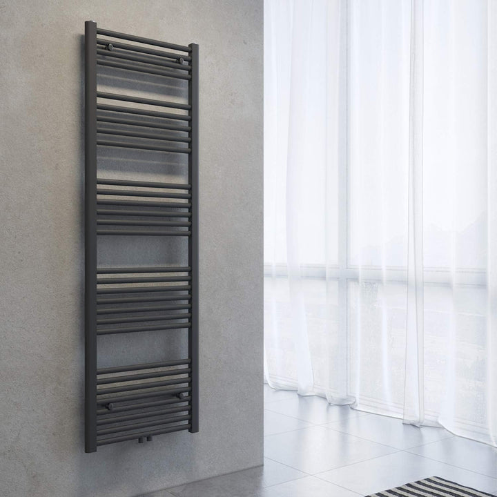 SONNI Handtuchtrockner Heizkörper Bad Mittelanschluss Handtuchwärmer Badheizkörper Anthrazit Gerade