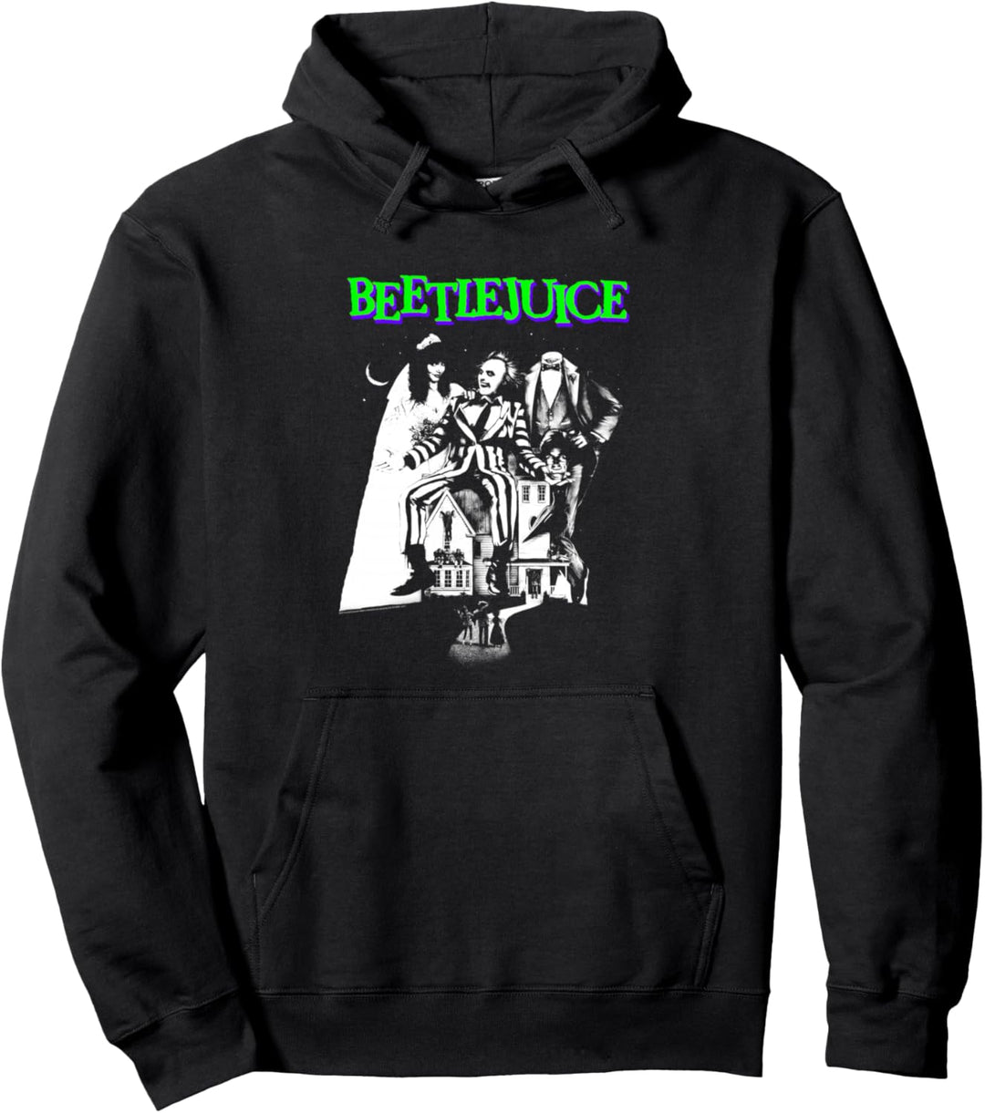 Beetlejuice Mono-Plakat Pullover Hoodie