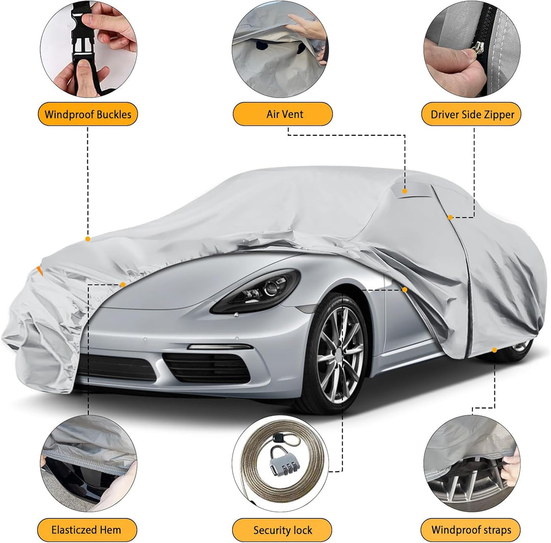 Autoabdeckung Wasserdicht für 1997–2025 Porsche 718 Boxster/Cayman, Vollgarage Autoplane Auto Abdeck