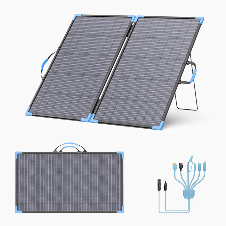 220W faltbares Bifacial Solarpanel, 23,5% Wirkungsgrad – Komplettset inkl. Ständer, IP68 wasserdicht