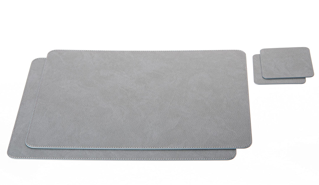 Nikalaz Platzsets und Untersetzer aus Recyceltem Leder Tisch-Sets, 2 Stück Tischsets, Platzdeckchen