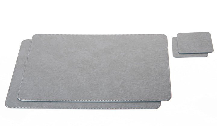 Nikalaz Platzsets und Untersetzer aus Recyceltem Leder Tisch-Sets, 2 Stück Tischsets, Platzdeckchen