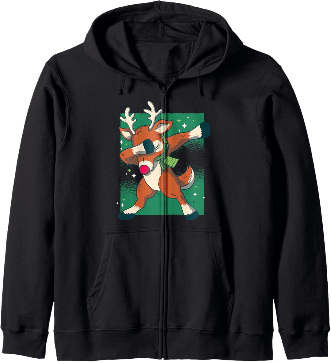 Lustiges Dabbing Rentier Weihnachts Weihnachten Rudolf dab Kapuzenjacke