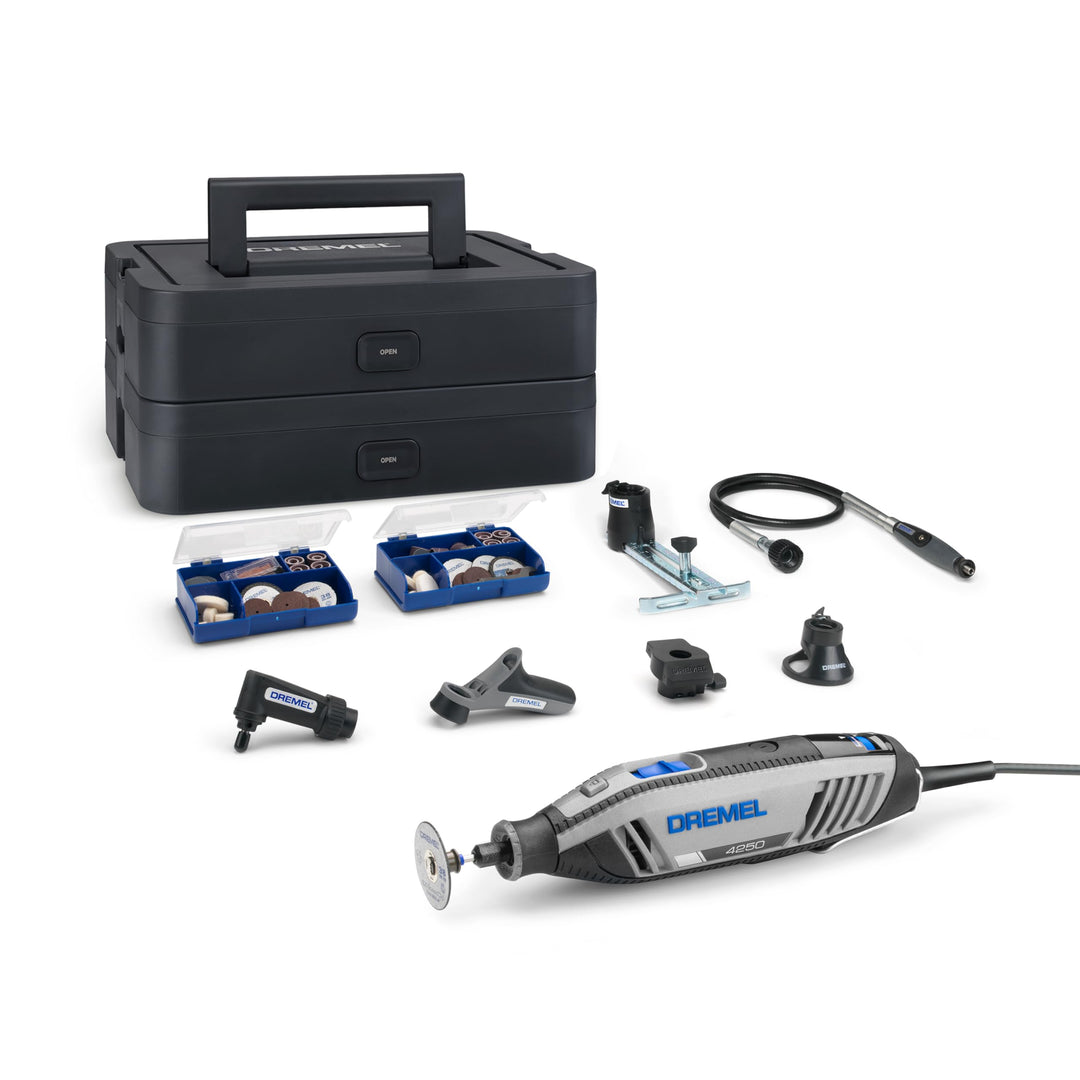 Dremel 4250 Multitool 175W, variable Drehzahl 5.000-35.000 U-min, Multitool-Kit mit 6 Aufsätzen, 1 D