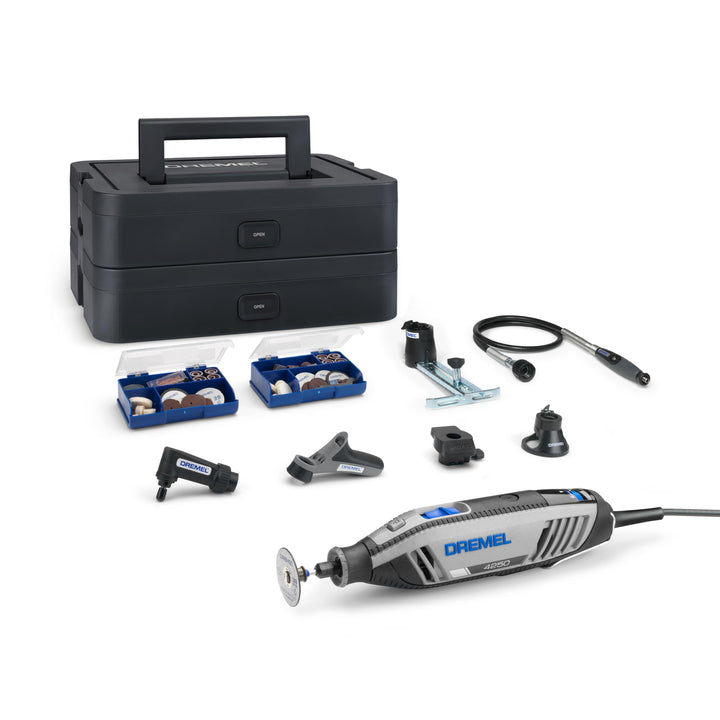 Dremel 4250 Multitool 175W, variable Drehzahl 5.000-35.000 U-min, Multitool-Kit mit 6 Aufsätzen, 1 D