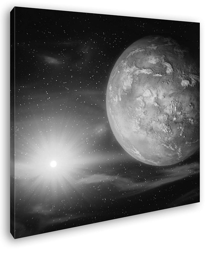 deyoli Dark Planet Mars in unserem Sonnensystem Format: 70x70 Effekt: Schwarz&Weiss als Leinwandbild