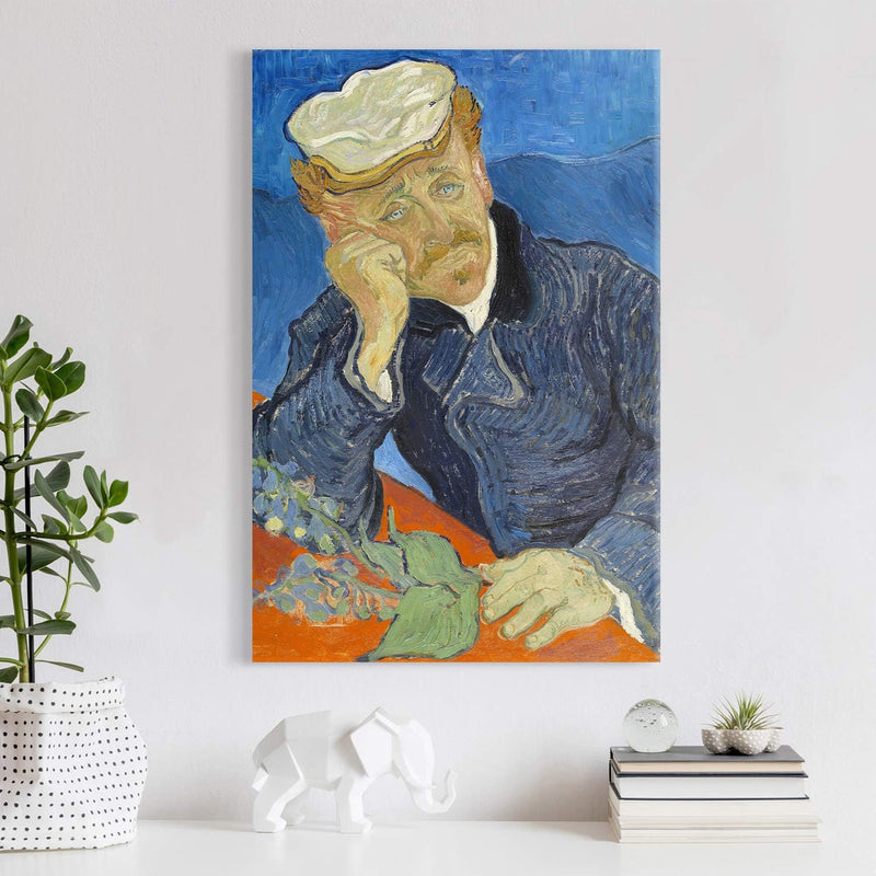 PICANOVA – Vincent Van Gogh Portrait of Dr. Gachet 40x60 cm – Bild auf Leinwand – Leinwandbild – Pre