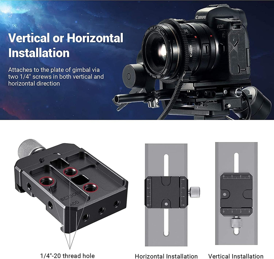 SMALLRIG Schnellspanner Clamp Kompatibel mit Arca Standard für DJI Ronin S/für Ronin SC und für ZHIY