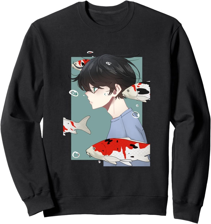 Anime Boy Koi Karpfen Aesthetic Anime Merch Japanisch Otaku Sweatshirt