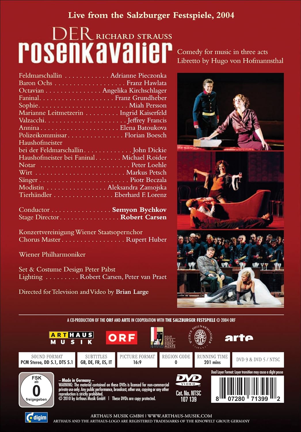 Strauss, Richard - Der Rosenkavalier NTSC), DVD